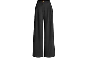 AUTOMET Women Wide Leg Dress Pants High Waisted Loose Fit Business Casual Work Trousers with Pockets 2024