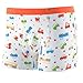 DOURA Boy's Comfortable Cotton Short Boxer Briefs Toddler Underwear 5 Pack (XL 5-8 Year Old)
