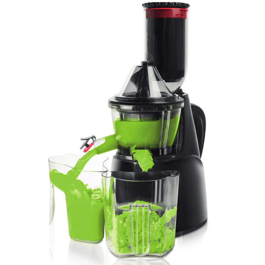QQT Household Large-Caliber Juice Machine, Slow juicer, Food Processor, Multi-Function Juice Machine