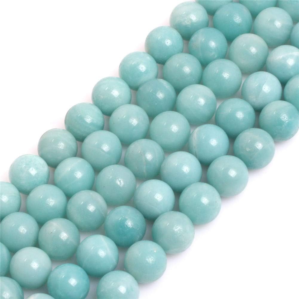 Gem-Inside Natural AAA Grade Blue Amazonite Stone 12mm Round Beads for Jewellery Making Strand 15" 31pcs Beaded Semi Precious Gemstone DIY Handmade Craft Supplies
