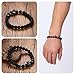 Mengpa Mens Womens Beaded Bracelets Stone Lava Rock Lion Head Crown Healing Energy