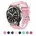 Midenso Bands for Gear S3 Frontier/Classic/Moto 360 2nd Gen 46mm Watch Silicone Bracelet, Sports Silicone Band Strap Replacement Wristband for Samsung Gear S3 Frontier / S3 Classic (Blush Pink)