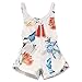 Newborn Baby Girls Ethnic Style Sleeveless Tassels Backless Floral Romper (12-18months, White)