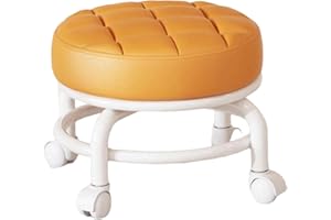 Rolling Stools with Wheels,Low Rolling Stool 360° Rotary Sponged 10x9x2in Waterproof Stool on Wheels Low Noise Strong Load Mi