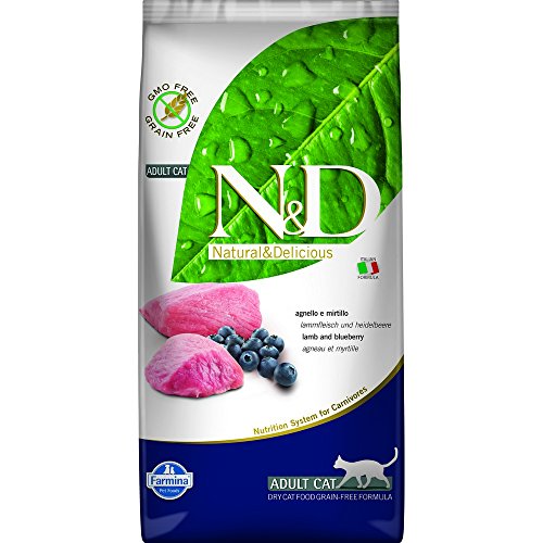 Farmina Natural & Delicious Grain Free Lamb and Blueberry Adult Cat, 11 lb bag