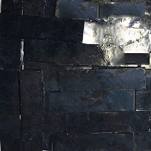 1 X 4 cm Stained Glass Strip,DIY Glass Mosaic Hobbies,DIY Crafts,Plates,Picture Frames,Flower Pots,Handmade Jewelry 200g (Black)
