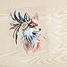 25 x 19CM Iron-on Patches for Clothes, Colorful Fox Printing Heat Transfer Sticker Patch for Household Irons DIY Decor Hotfix Decal Motif Appliqued for T-shirt Jeans Coats Totes Hoodie