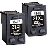 Voshy Remanufactured Ink Cartridge Replacement for HP 21 21XL (Black, 2-Pack), Compatible with HP Officejet 4315 J3680, HP Deskjet F4140 F4180 F380 3930 D1430 D1455, HP PSC 1410 Printer