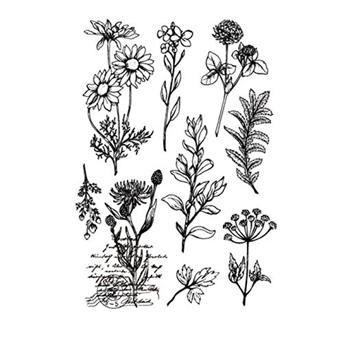 DIY Daisy Flowers Leaves Stamp Rubber Clear Stamp/Seal Scrapbook/Photo Album Decorative Card Making Clear Stamps