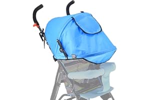TOPOQ Baby Stroller Sun Shade Cover Stroller Sun Canopy Awning for Pram Pushchair Buggy Parasol Sun Umbrella with Pockets Mesh Window Adjustable Retractable