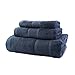 Ibestuff bamboo Craft ultra Soft 3 Piece Towel Set includes 1 Bath Towel,1Hand Towel,1 Face Towel (Dark Blue)