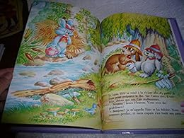Le  petit lapin bleu campe en montagne