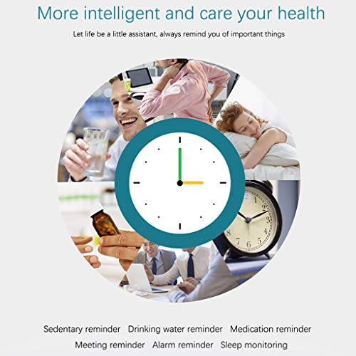 Sunward L18 Bluetooth Smart Watch Heart Rate Monitor Companion Watch for iOS Android, Fitness Tracker Activity Trackers Waterproof Step Calorie Counter Pedometer Band for iOS Android (F)