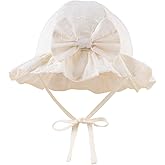 Summer Baby Hats for Girls Cotton Infant Sun Hat Bowknot Toddler Bucket Hats 0-2 Years
