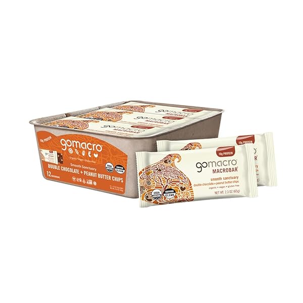 GOMACRO MACROBAR ORGANIC VEGAN PROTEIN BARS – DOUBLE...
