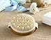 Dry Brushing Body Brush - Cellulite Massager Best for Get Rid of Cellulite, Glowing Skin, Dry Skin Exfoliating, Improves Lymphatic & Stimulates Blood Functions, with Massage Nodes & Natural Bristles