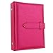 TinaWood Portable PU Leather Stud Earrings Organizer Book/Travel Jewelry Display Storage Bag Box Case/Travel Jewelry Case Pu Leather Earring Holder with Book Design (Pink x1)