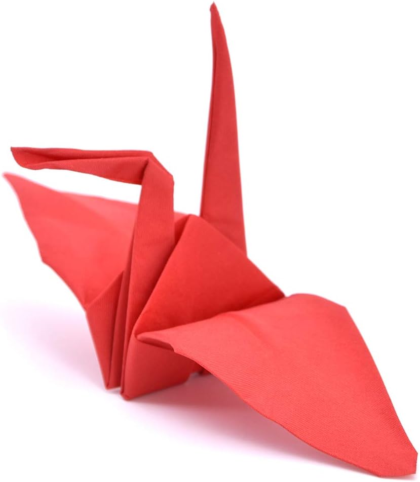 Amazon Origamagic 千羽鶴 ティッシュは折り鶴に変わる アピアリングマジック バレンタインデーロマンティックマジック道具 クロースアップ 近景マジック クラシック即興マジック 赤 マジック 手品 おもちゃ