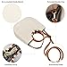 Straw Handbag for Women Summer Beach Straw Handbag Wooden Ring Tote Crossbody Shoulder Bag With Leather Strap (Beige)