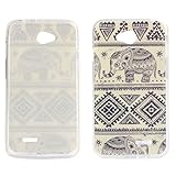 Bessky(TM) 1pc 2015 Rubber Soft TPU Protection Case Cover For LG L90 D410 (Blue Elephant)