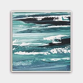 Framed Canvas Wall Art Abstract Color Painting Canvas Prints Home Artwork Decoration for Living Room,Bedroom - 16x16 inches