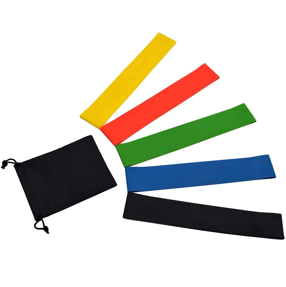 OUTLETISSIMO® Set of 5 Elastic Bands Resistance Band for Fitness Yoga Crossfit 30 x 5 cm