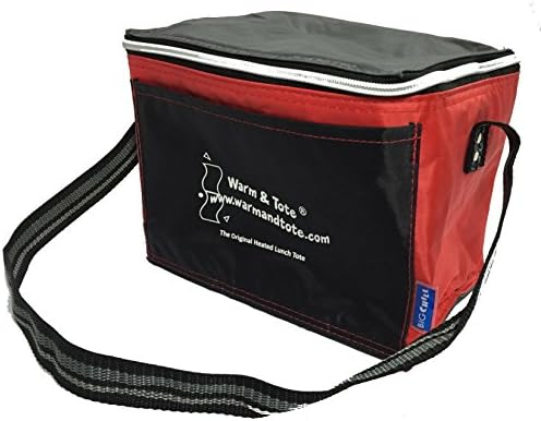 Kids Thermal Insulated Heated Lunch Box Bag Tote to Keep Lunch Warm FOR 3 HOURS / Cold for 10 ECO FRIENDLY PORTABLE "Hot Shot" Red