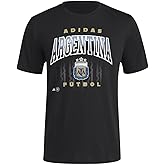 adidas Men's Argentina National Soccer Team Heritage T-Shirt (Black, Large)