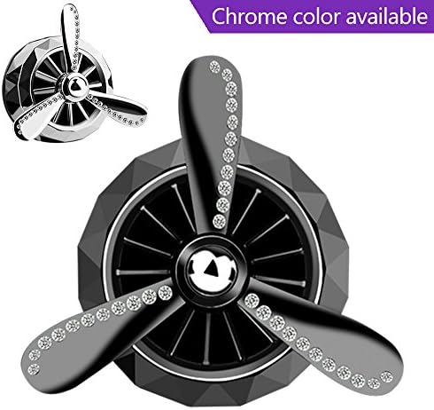 JarGaBo Car Air Fresheners, Aromatherapy Essential Oil diffuser, Car Fragrance, Car Purifier and Smoke Odor Eliminator, Air Force 3 Spin Propeller, Jet Black