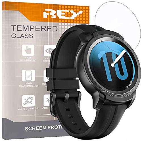 REY Screen Protector for TICWATCH E2, Tempered Glass Film, Premium quality, [Pack 3x]