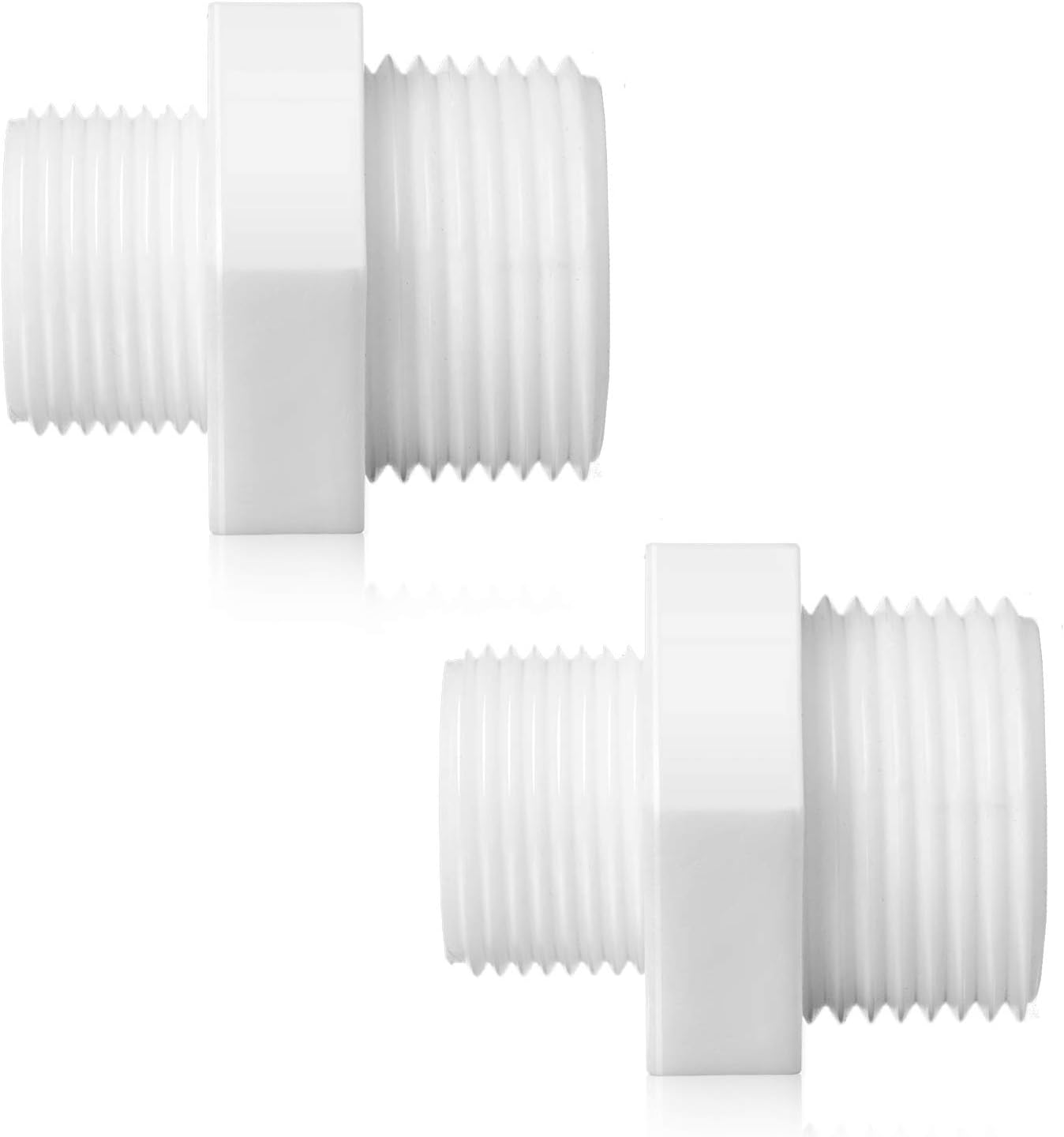 Mudder 2 Pieces PVC Garden Hose Adapter Male Hose