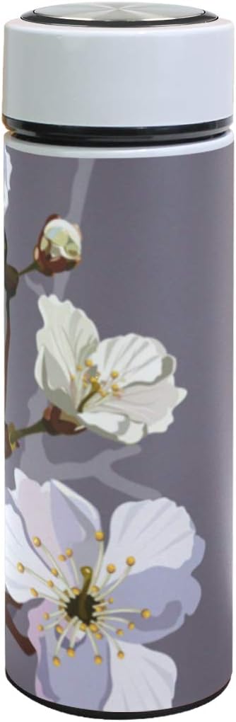 Amazon リンゴの花 水筒 ボトル マグボトル 500ml 保温 保冷 直飲み 真空断熱 ステンレス鋼304 二重構造 ミニ 軽量 水筒 マグボトル オンライン通販