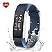 LYOU Fitness Tracker, X5 Plus Fitness Watch Heart Rate Monitor Activity Tracker, Waterproof Smart Bracelet Pedometer for Android and iOS Phones (Blue)