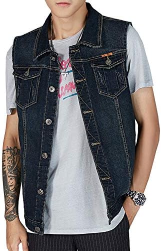 plus size blue jean vest