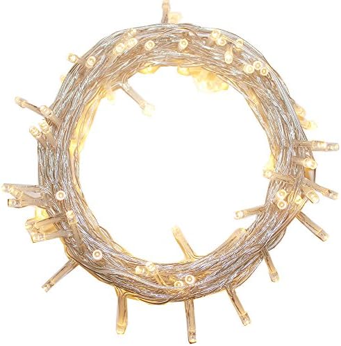100-1000 LED String Fairy Lights On Clear Cable with 8 Light Effects, Ideal for Christmas Tree, Xmas, Party,Wedding,ETC (Warm, 900 LEDs)