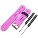 Feskio Accessory Air Hole Style Soft Silicone Replacement Strap Watch Band With Tools Designed for Garmin Forerunner 220/230/235/630/620/735XT Sports GPS Running Watch Strap