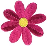 Wrights Iron-On Applique, Fuchsia Retro Flower
