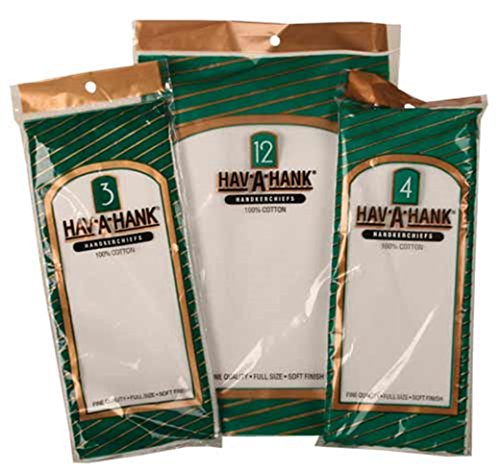 HAVE-A-HANKMen's White Cotton Soft Finish Handkerchiefs