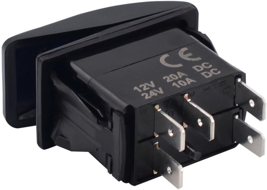 MKING 12v 20 Amp Waterproof LED On/Off Boat Marine Rocker Switch with Light (5 x Blue/Color/Red/Green/Orange/White LED) (3/5 Pin) : Sports & Outdoors