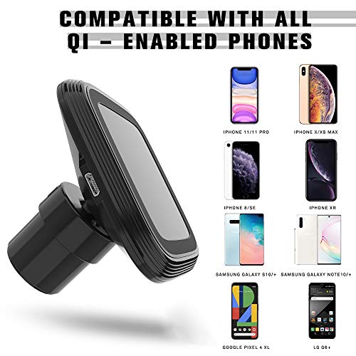 Gblesin Wireless Car Charger,15W Qi Fast Wireless Charging Magnetic Air Vent Mount Holder for iPhone SE 2020/11 Pro Max/11/ Xs MAX/XS/XR/X/8/8+, Samsung S10/S10+/S9/S9+/S8/S8+.