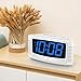 DreamSky Simple Alarm Clock with Snooze, 1.2 Inch Clear Led Digit Display with Dimmer, Electronics Clock for Bedrooms Kids and Gift