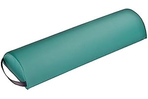 EarthLite Durable Jumbo Massage Bolster with Zippered Vinyl Cover and Strap Handle, Mystic Blue, 26 x 9 Inches