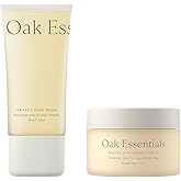 Oak Essentials Travel Fresh Start Set | TSA-Friendly Awaken Body Wash & Perfecting Body Scrub | Clean Shower Duo for Smooth, Refreshed Skin