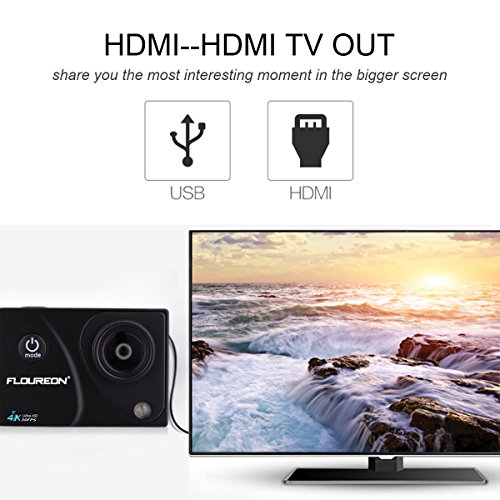 Floureon A3 4K 30FPS 16MP Ultra HD Action Camera H.264 WIFI 2.0 Inch