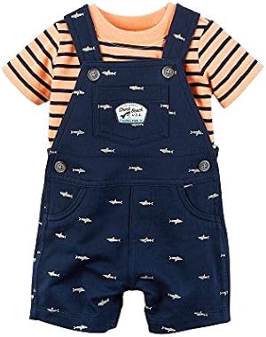 Baby Boys' 2 Piece Overalls And Striped Tee
