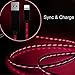 iPhone Cable Lingoboi 3.0FT Sync & Charging Cords Visible Flowing LED Lightning Cable for iPhone 7,SE,5,5s,6,6s,6 Plus,iPad Air,Mini,iPod (Black/Red)