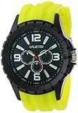 UNLISTED WATCHES Men's UL1242 City Streets Round Black Case Dial Green Details and Strap Watch