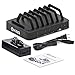 Okra 7-Port USB Charging Station [Quick Charge 2.0] Universal Desktop Tablet & Smartphone Multi-Device Hub Charging Dock for iPhone, iPad, Galaxy, Tablets (Black)