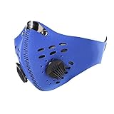 Sandistore Activated Carbon Anti Dust Mask Bicycle Motorcycle Racing Ski Half Face Mask (Blue)