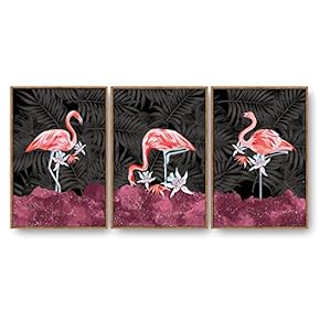 3 Piece Framed Canvas Home Artwork Decoration Abstract Nature Landscape Canvas Wall Art for Living Room, Bedroom - 16"x24"x3 Panels